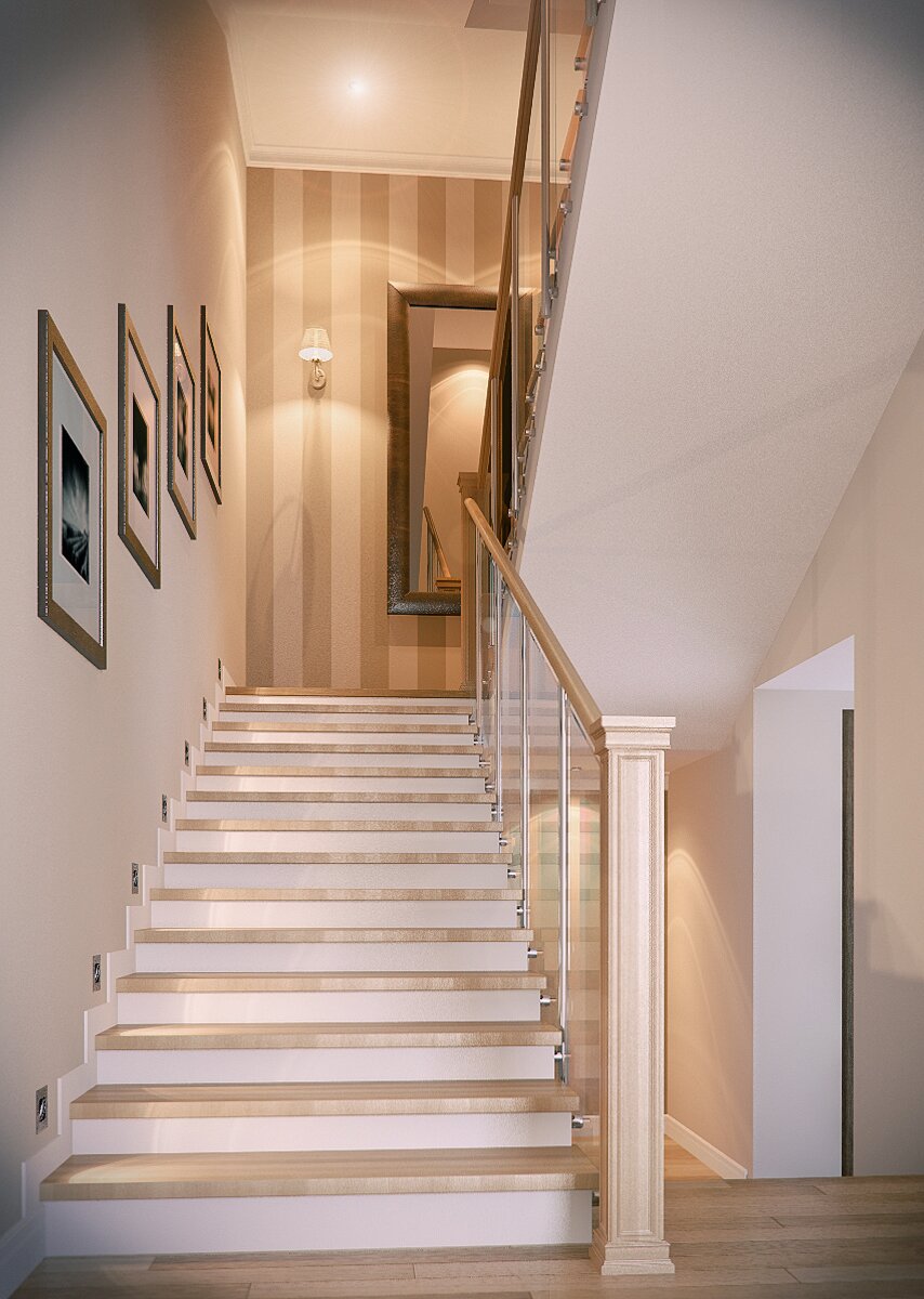 Alpina Design представляет серию фото выполненного дизайн-проекта дома в поселке «Новое глаголево».