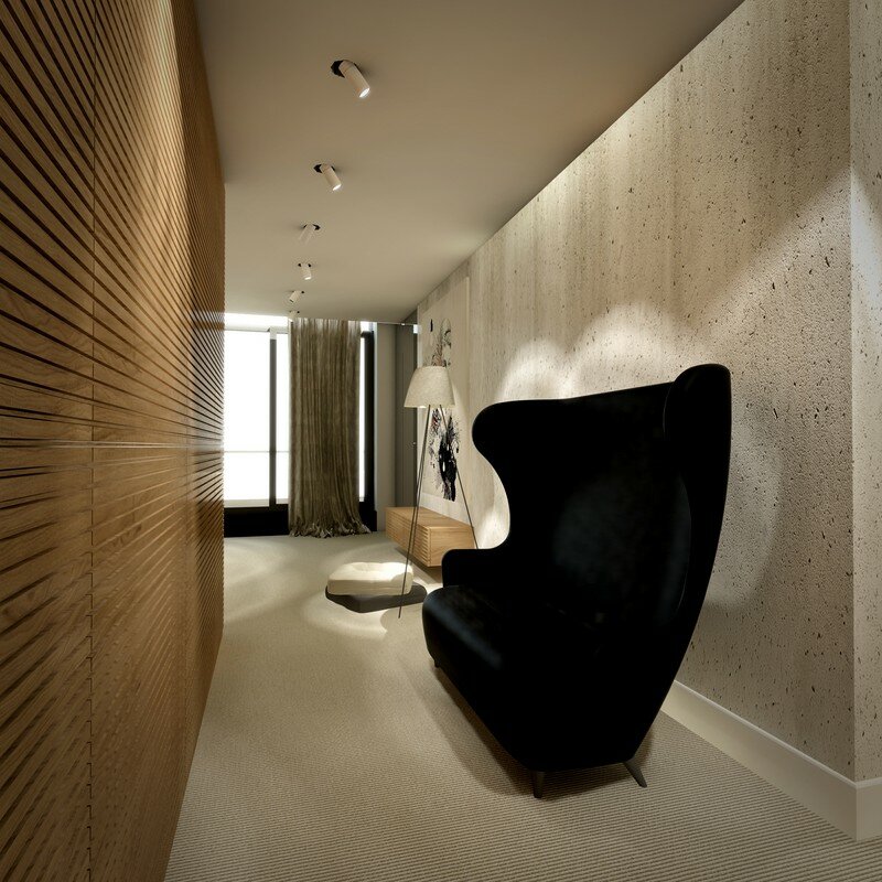 Alpina Design представляет серию фото выполненного дизайн-проекта 4-х комнатной квартиры на проспекте