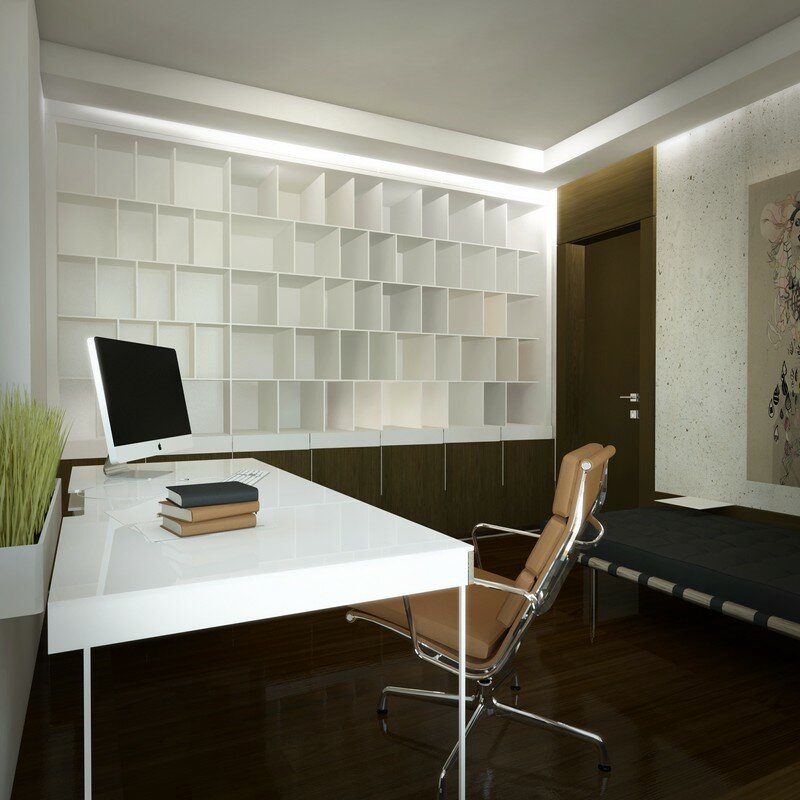 Alpina Design представляет серию фото выполненного дизайн-проекта 4-х комнатной квартиры на проспекте