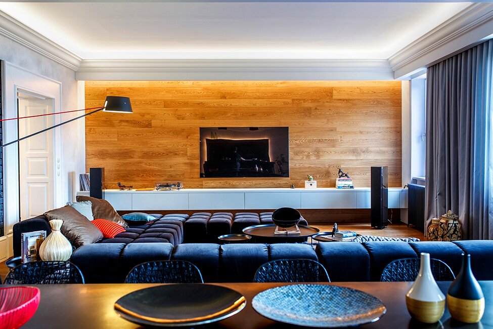 Alpina Design представляет серию фото выполненного проекта квартиры в ЖК «Виноградный».