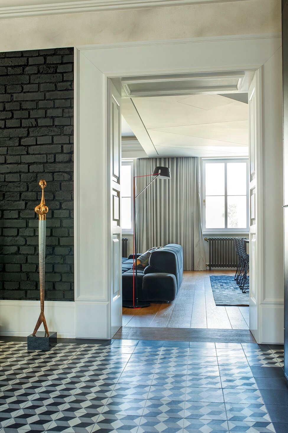 Alpina Design представляет серию фото выполненного проекта квартиры в ЖК «Виноградный».