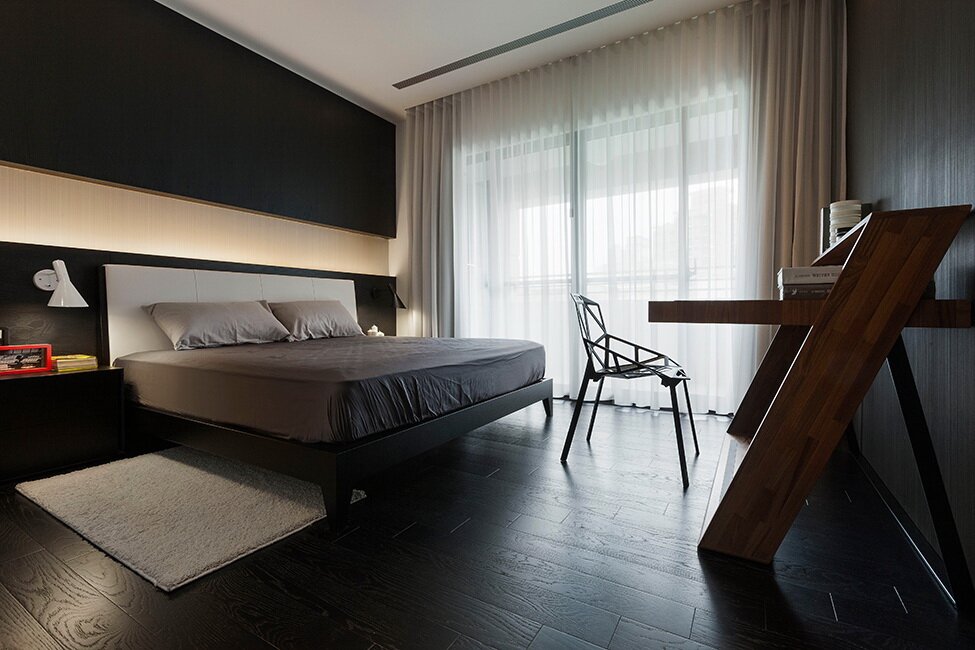 Квартира, выдержанная в стиле минимализм, создана для пары молодых людей